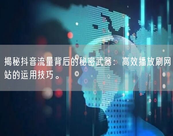 揭秘抖音流量背后的秘密武器：高效播放刷网站的运用技巧。
