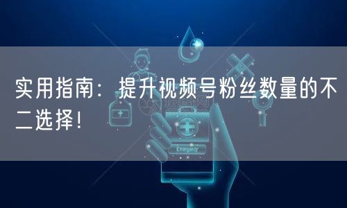 实用指南:提升视频号粉丝数量的不二选择!