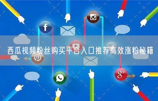 西瓜视频粉丝购买平台入口推荐高效涨粉秘籍