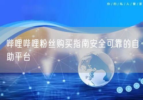 哔哩哔哩粉丝购买指南安全可靠的自助平台