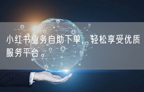 小红书业务自助下单，轻松享受优质服务平台。