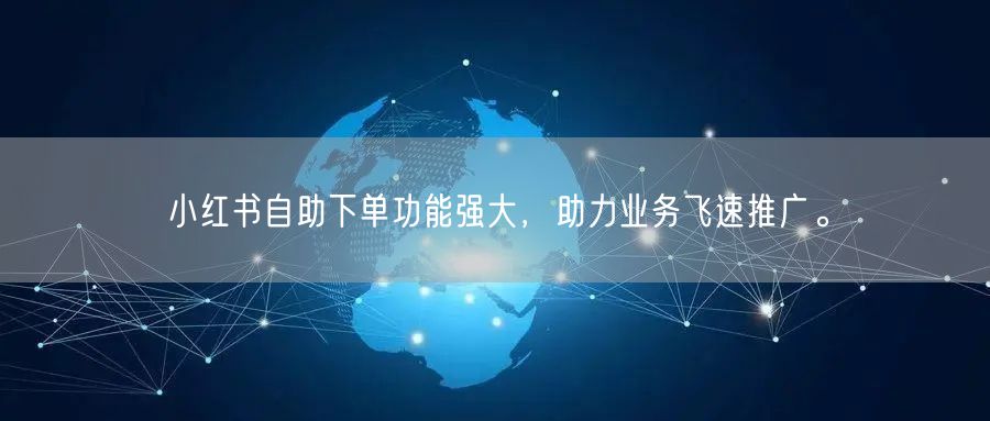 小红书自助下单功能强大，助力业务飞速推广。
