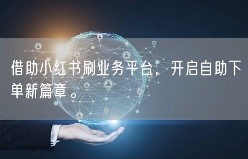借助小红书刷业务平台，开启自助下单新篇章。
