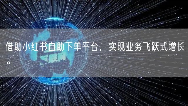 借助小红书自助下单平台，实现业务飞跃式增长。