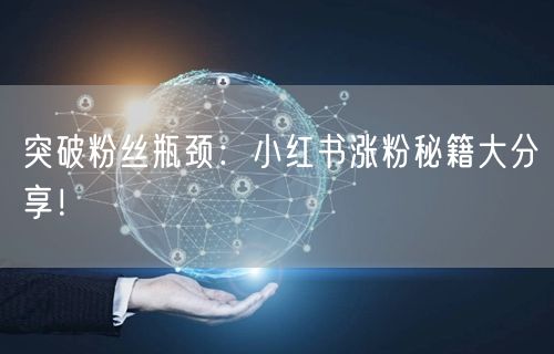突破粉丝瓶颈：小红书涨粉秘籍大分享！