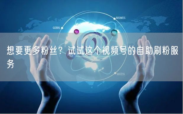想要更多粉丝?试试这个视频号的自助刷粉服务