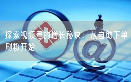 探索视频号的增长秘诀:从自助下单刷粉开始