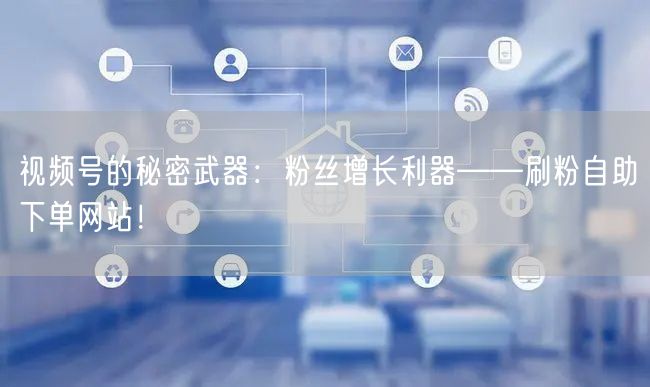 视频号的秘密武器:粉丝增长利器——刷粉自助下单网站!