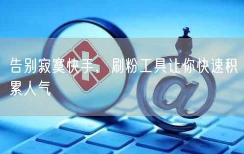 告别寂寞快手，刷粉工具让你快速积累人气