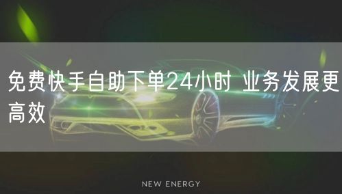 免费快手自助下单24小时 业务发展更高效