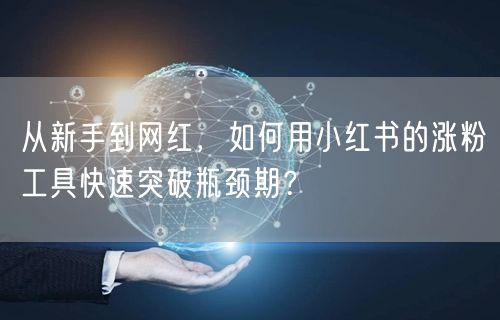 从新手到网红，如何用小红书的涨粉工具快速突破瓶颈期？